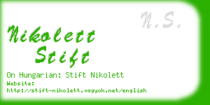 nikolett stift business card